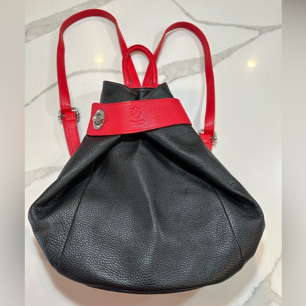Genuine Leather Convertable Backpack - Picture 2 of 7